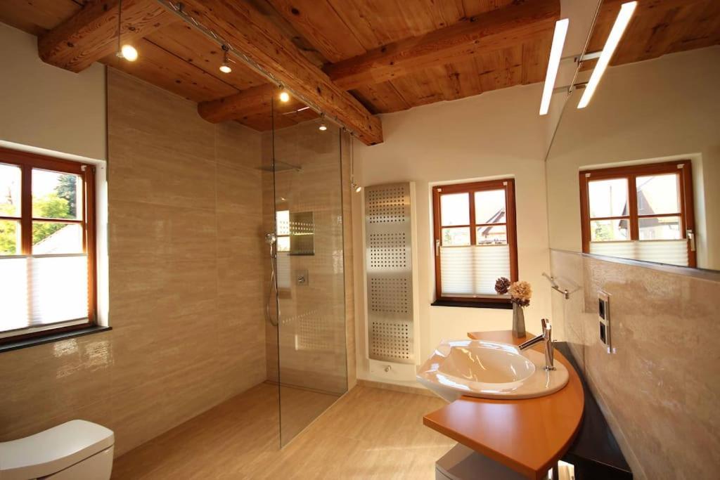Komfort-Ferienwohnung "Zur Schmiedebruecke" Großschönau Dış mekan fotoğraf